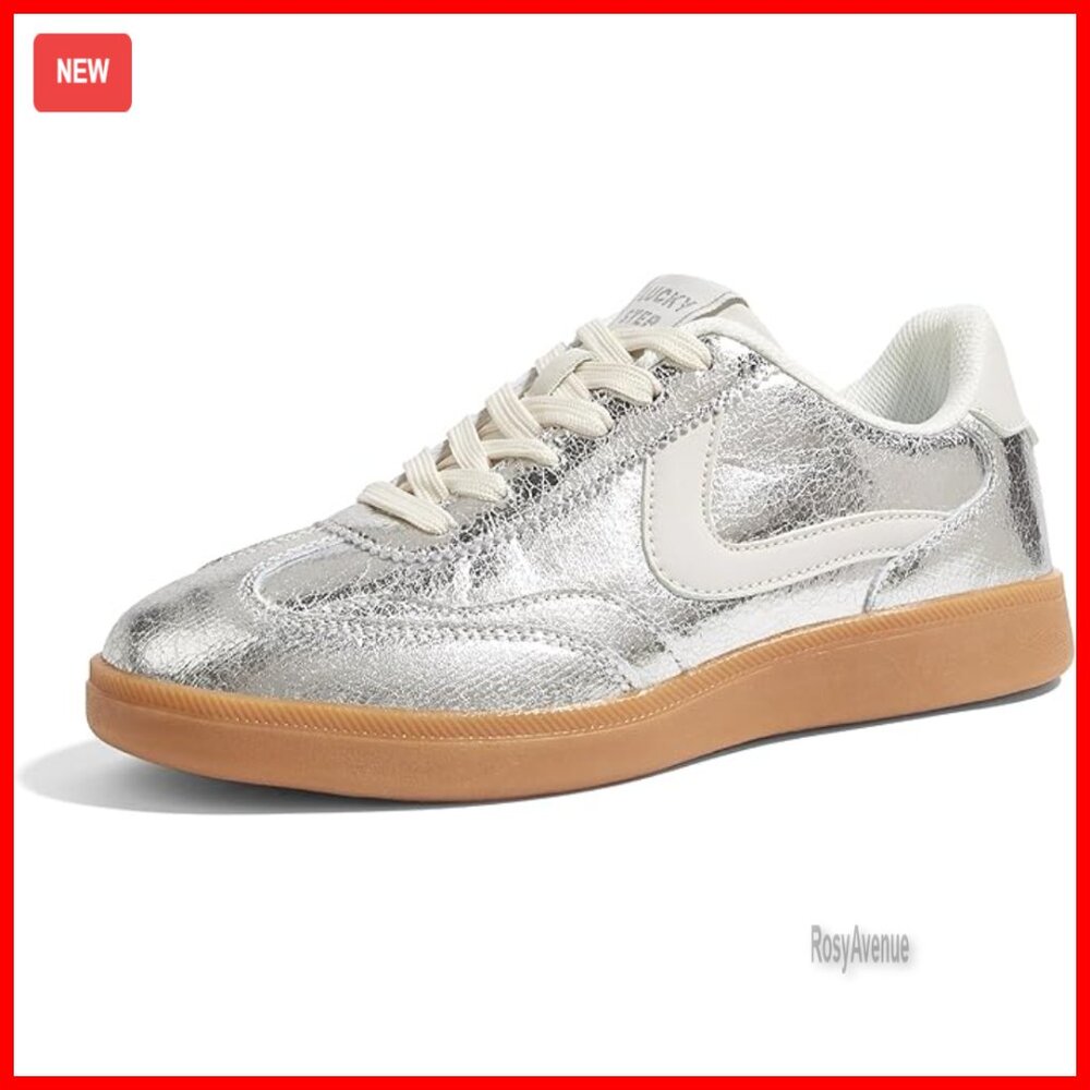 Women's Retro Sneakers Non-Slip Walking Shoes Lace-Up Casual Comfort